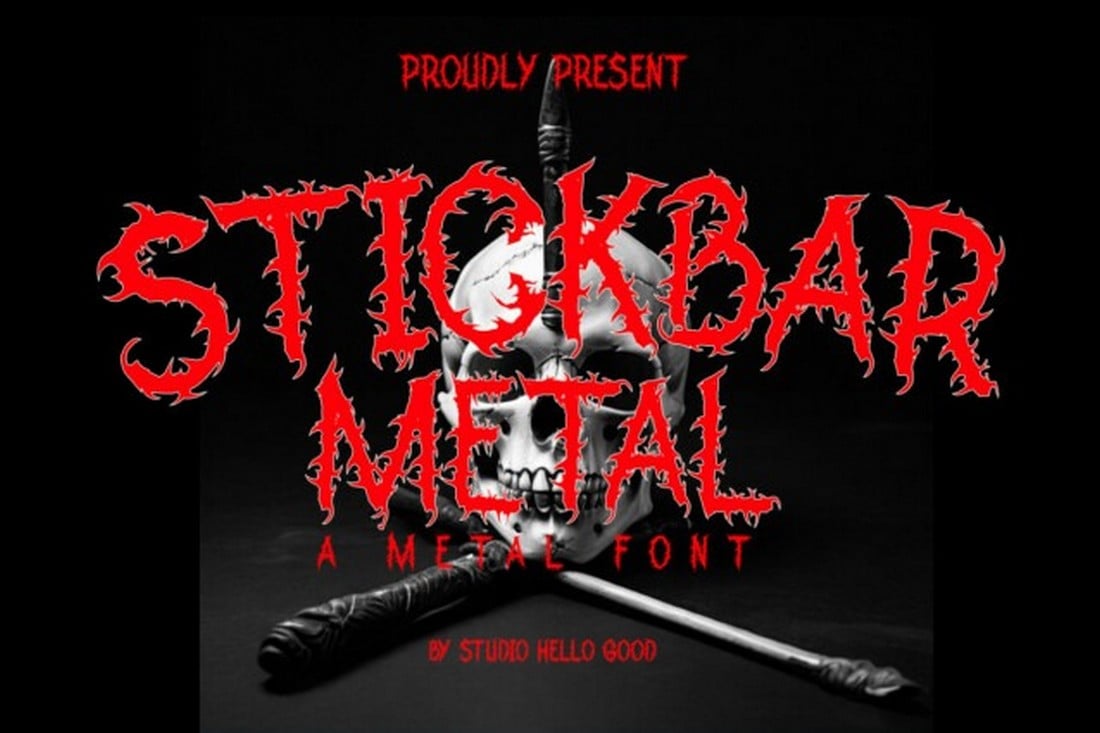 Stickbar - Free Heavy Metal Font