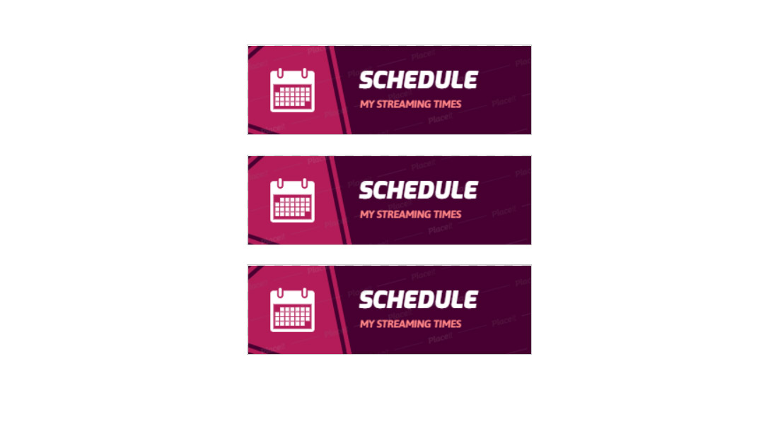 Stream Schedule - Twitch Panel Template