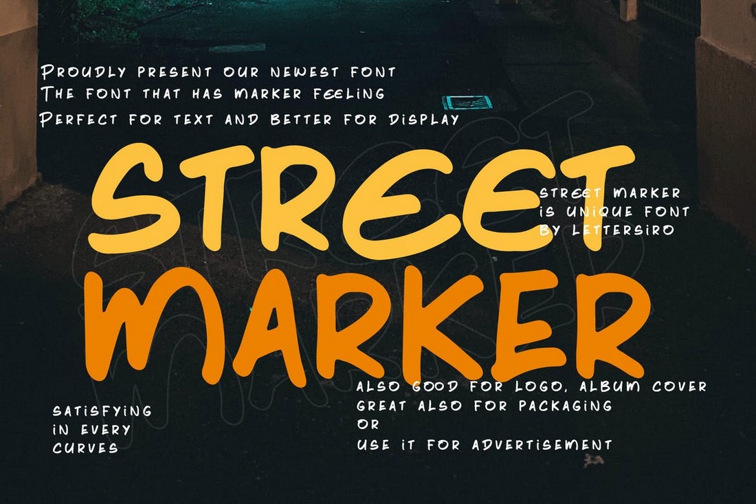 Street Marker - Handwritten Marker Font