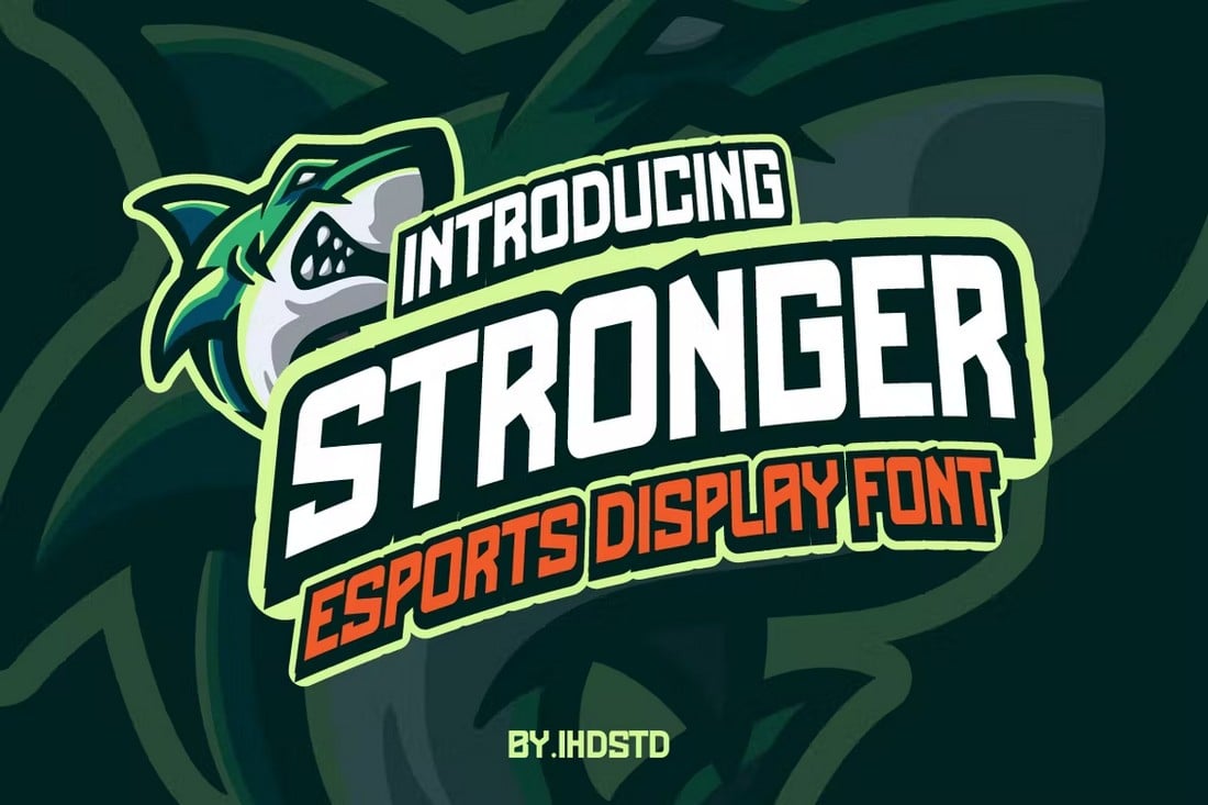 Stronger-eSports-Team-Font 20+ Best Sports Fonts (Sports Team Logos, Jerseys, Apparel + More) design tips 