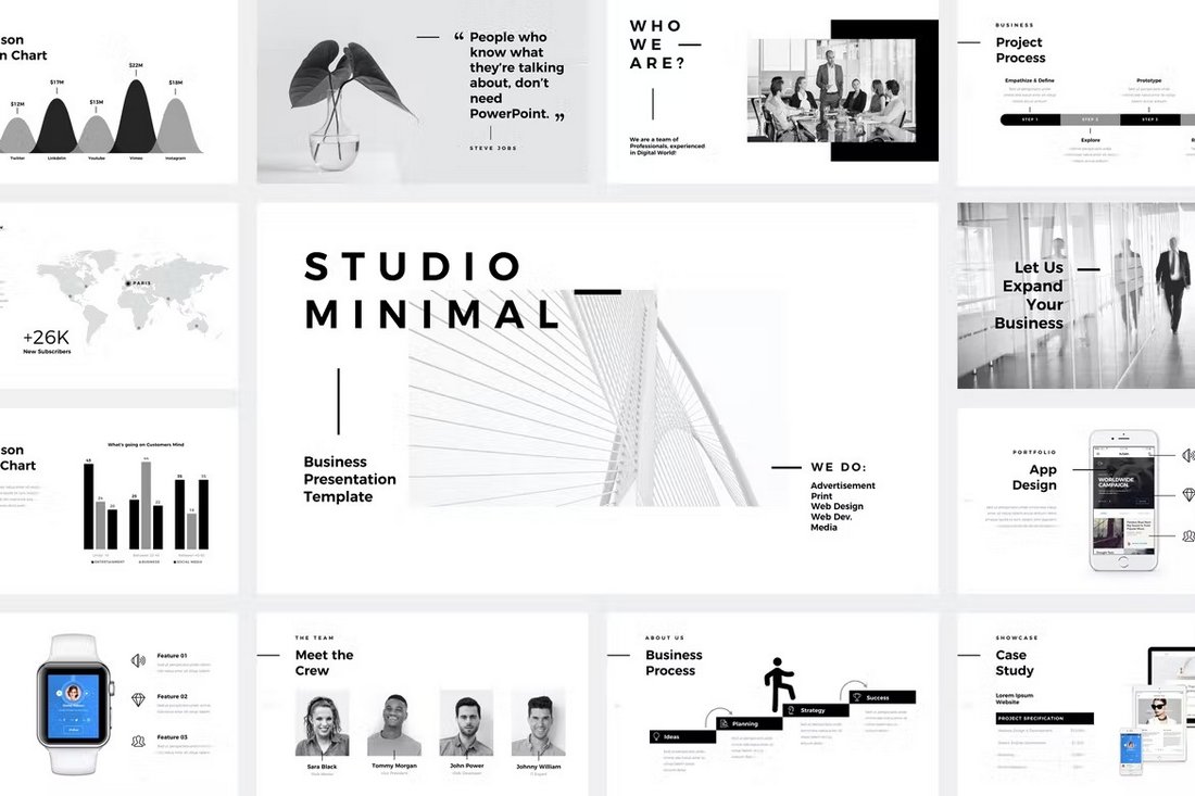 Studio Minimal - الگوی ارائه اسلایدهای Google