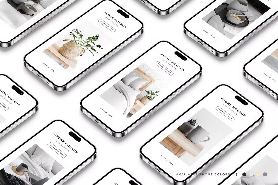 Stylish iPhone App Mockup