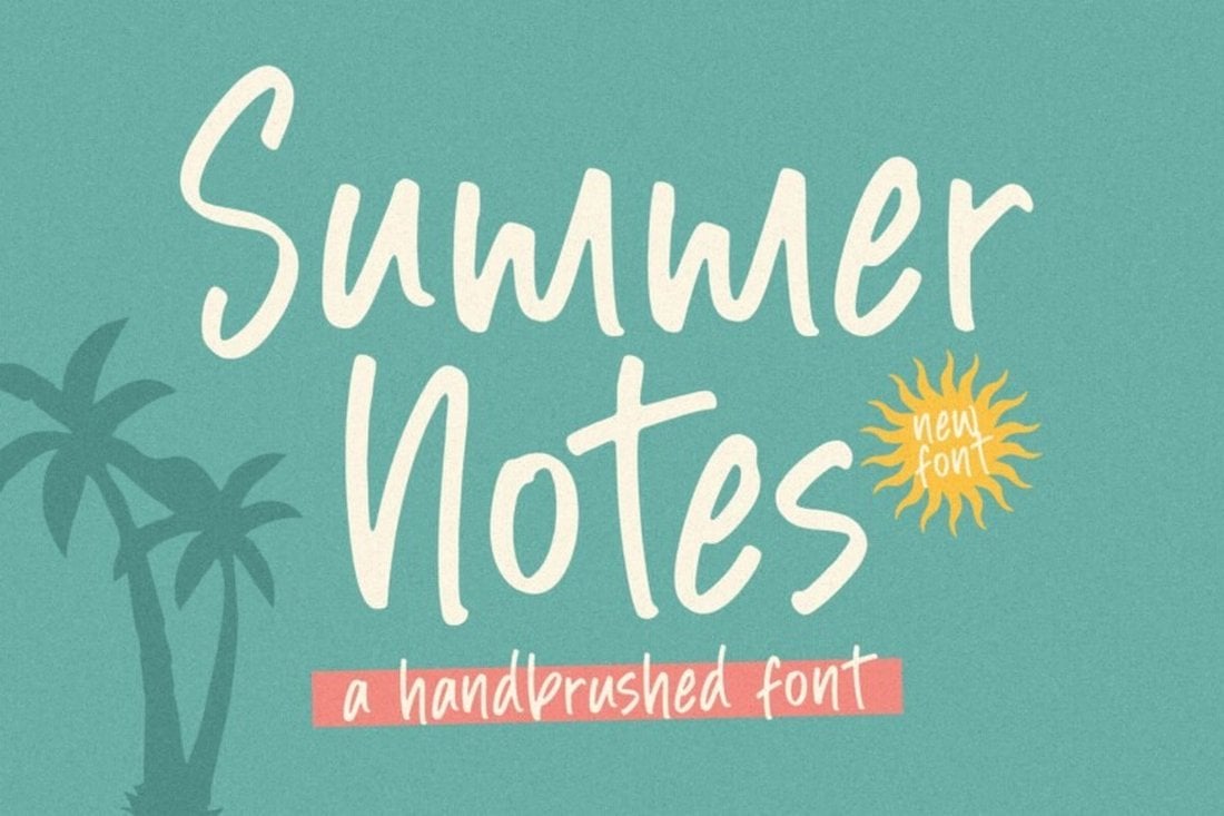 Summer Notes - Free Handbrushed Font
