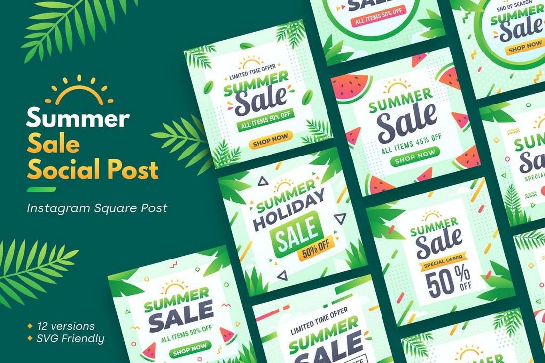 Summer Sale Social Media Post Templates