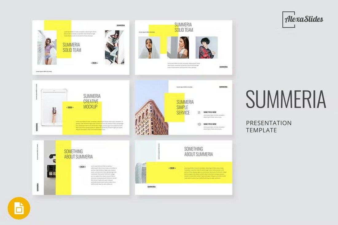 Summeria - Minimal Google Slides Template