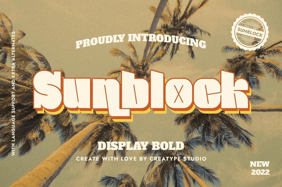Sunblock - Bold Australian Font