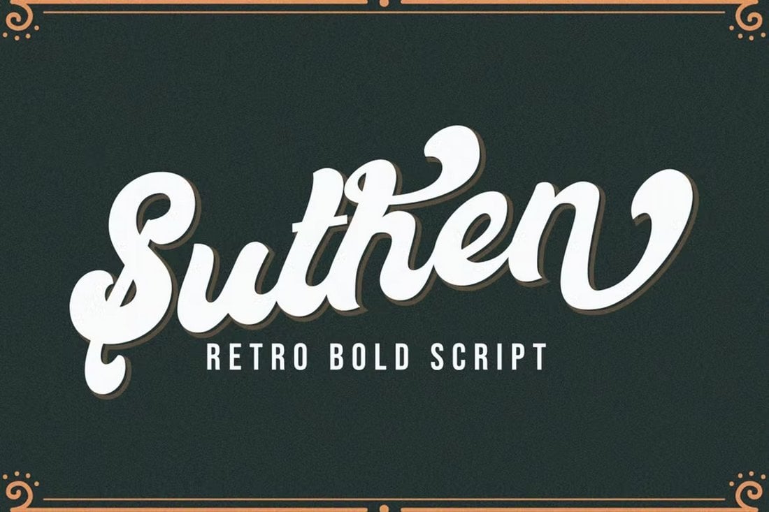 Suthen-Baseball-Logo-Font 20+ Baseball Fonts (Script & Cursive Jersey + Logo Fonts) 2022 design tips  