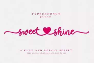 Sweet Shine Feminine Cursive Font
