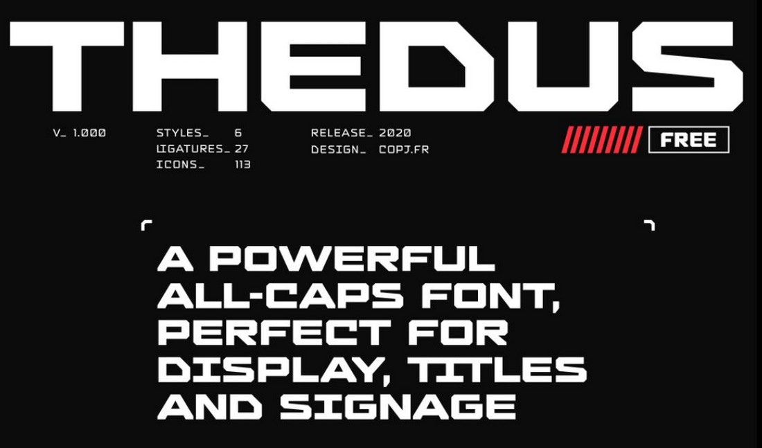 THEDUS - Free Sci-Fi Font