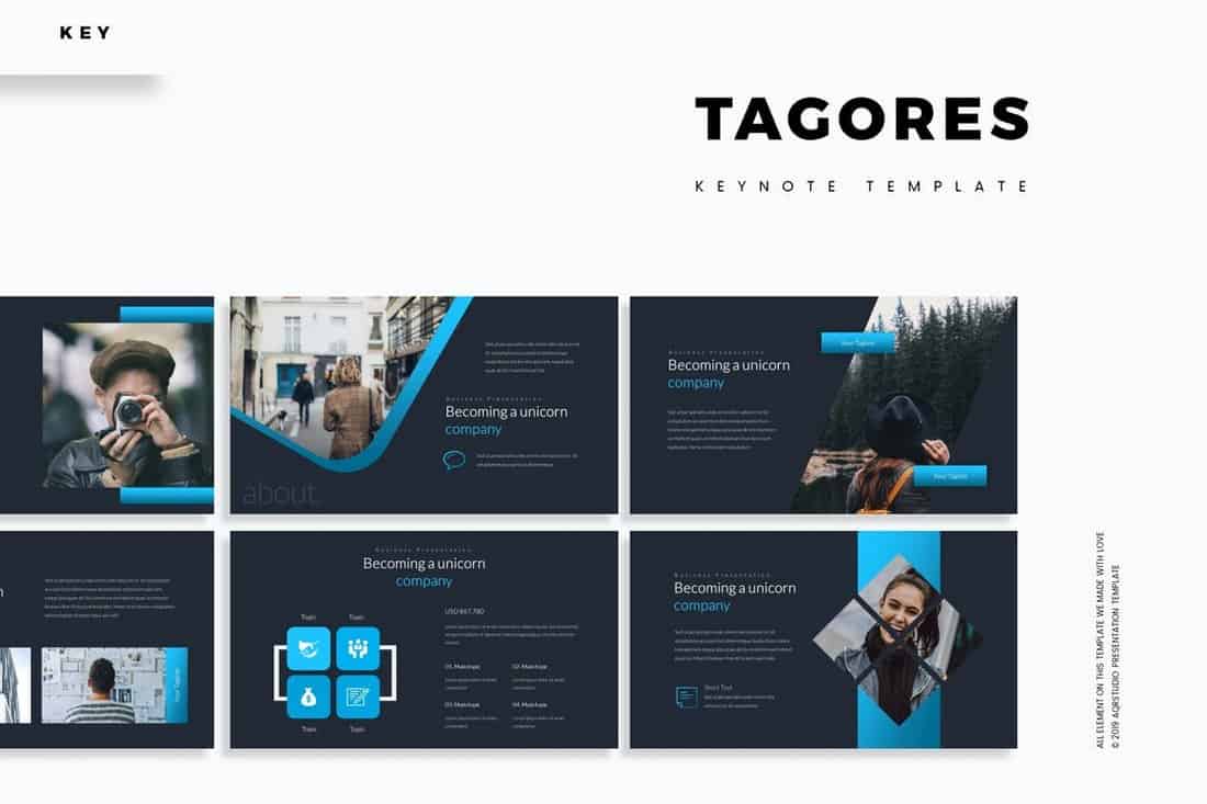 Tagores - Dark Keynote Template