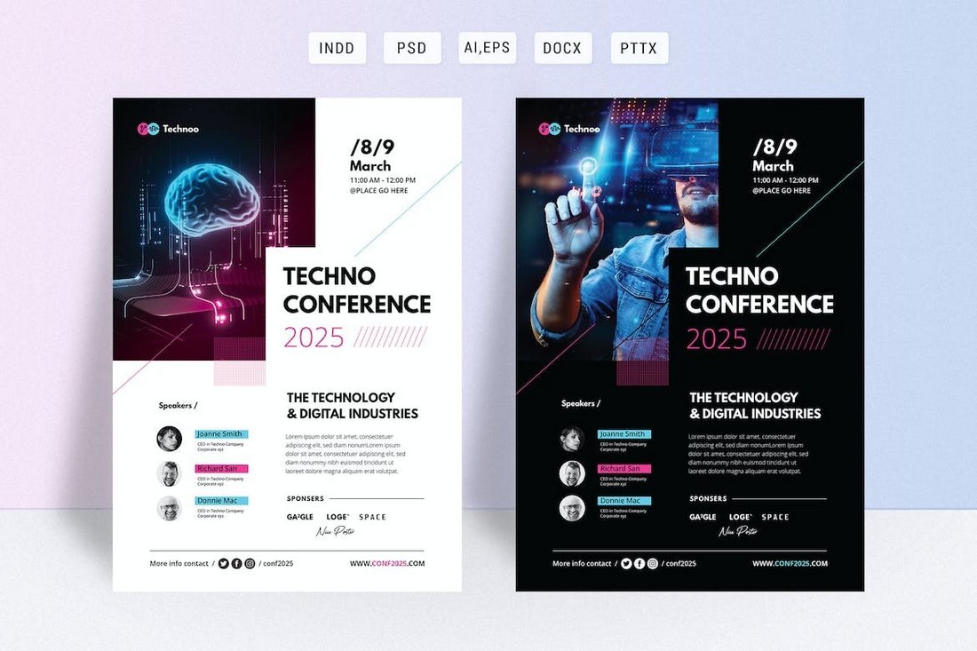 Technology Conference PowerPoint Flyer Template