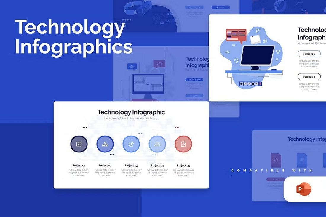 Technology Infographics Animated PowerPoint Template