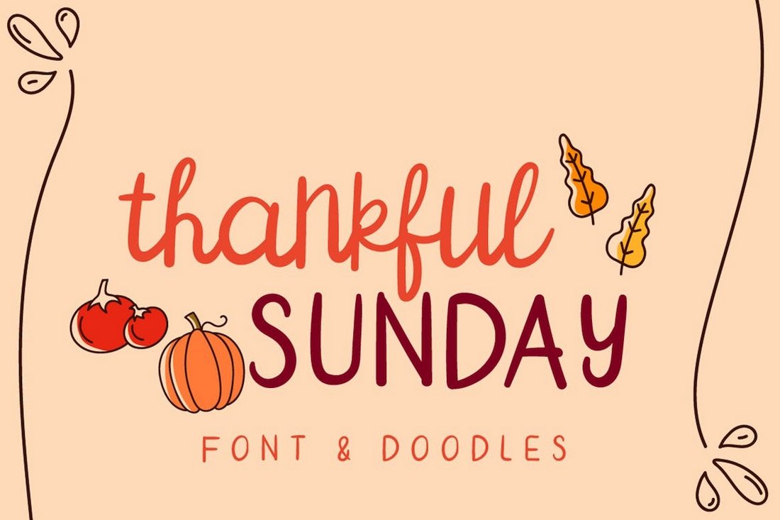 Thankful Sunday - Fall Themed Font Duo