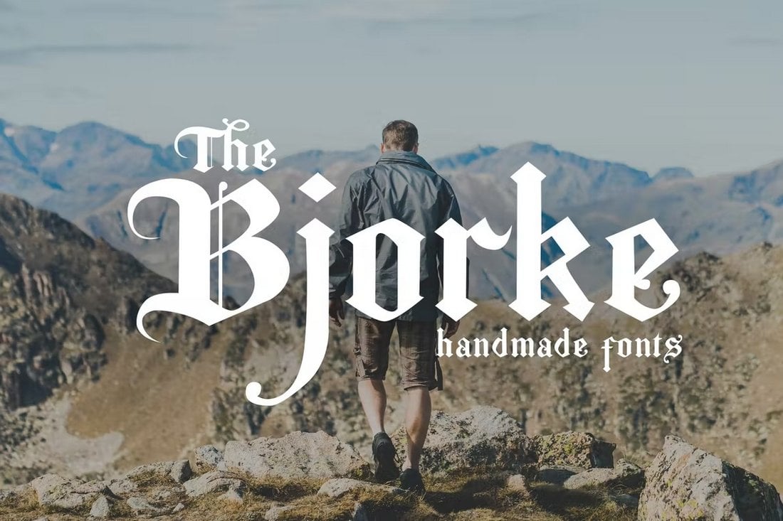 The-Bjorke-Handmade-Old-English-Font 25+ Vintage “Old English” Fonts & Traditional Typography design tips  