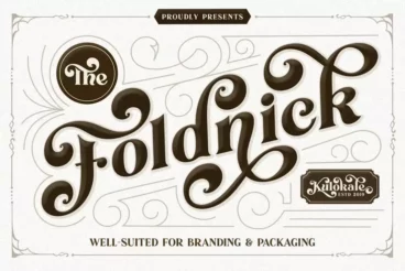 The Foldnick Vintage Decorative Font