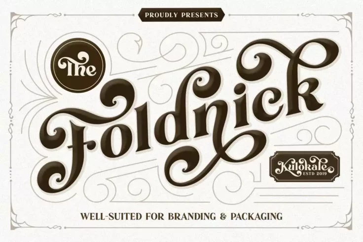 View Information about The Foldnick Vintage Decorative Font