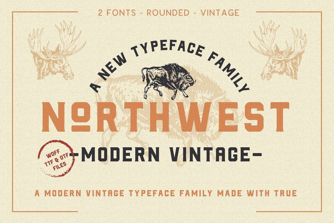 The-Northwest-Modern-Vintage-Type-Family 35+ Best Vintage Fonts design tips