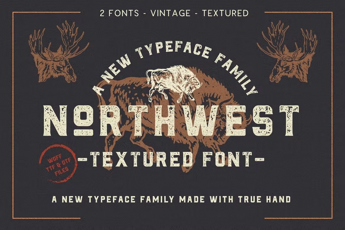 The Northwest - Textured Vintage Western Font