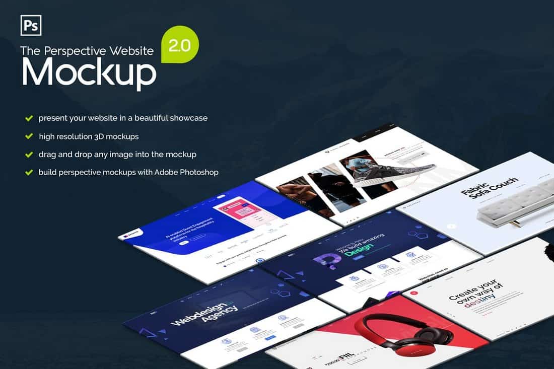 Download 40+ Best Website PSD Mockups & Tools 2020 | Design Shack