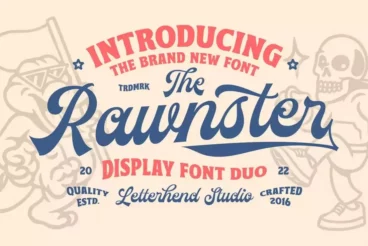 The Rawnste Baseball Jersey Font