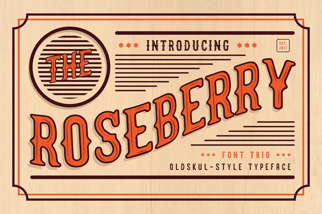 The Roseberry - Old Western Font Trio