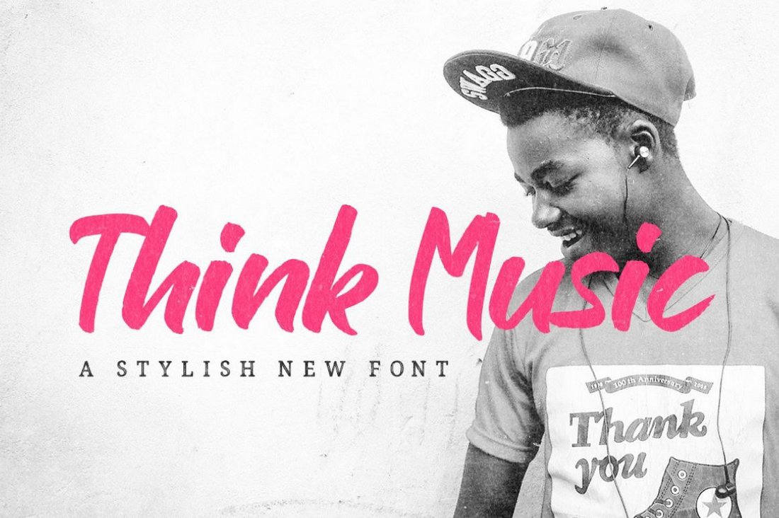 Think Music - Free Display Script Font