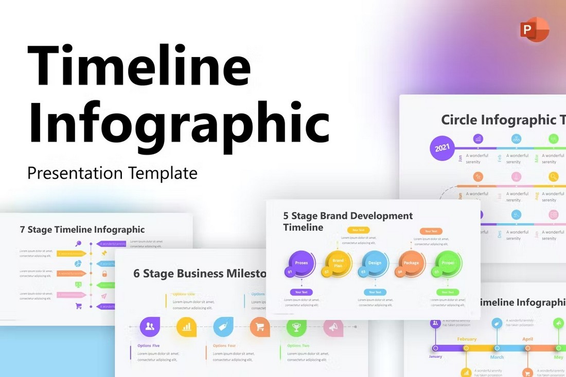 Timeline-Infographic-PowerPoint-Template 20+ Best Infographic PowerPoint Templates (For Data Presentations) design tips 