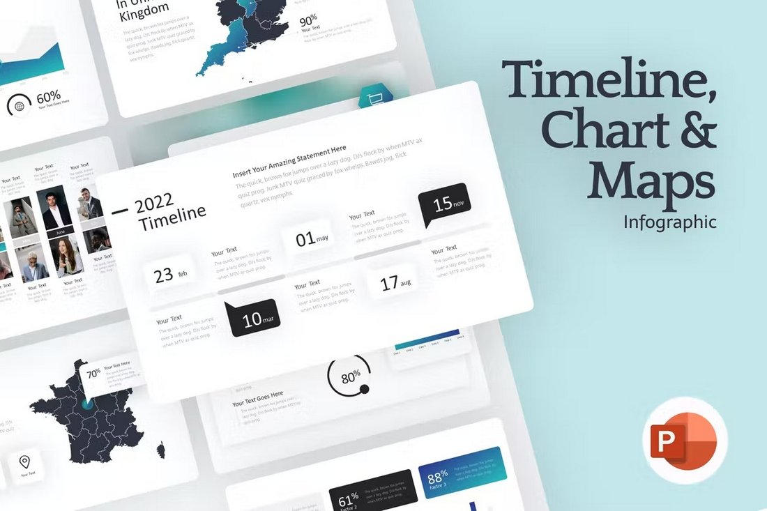 Timeline, Maps & PowerPoint Chart Templates