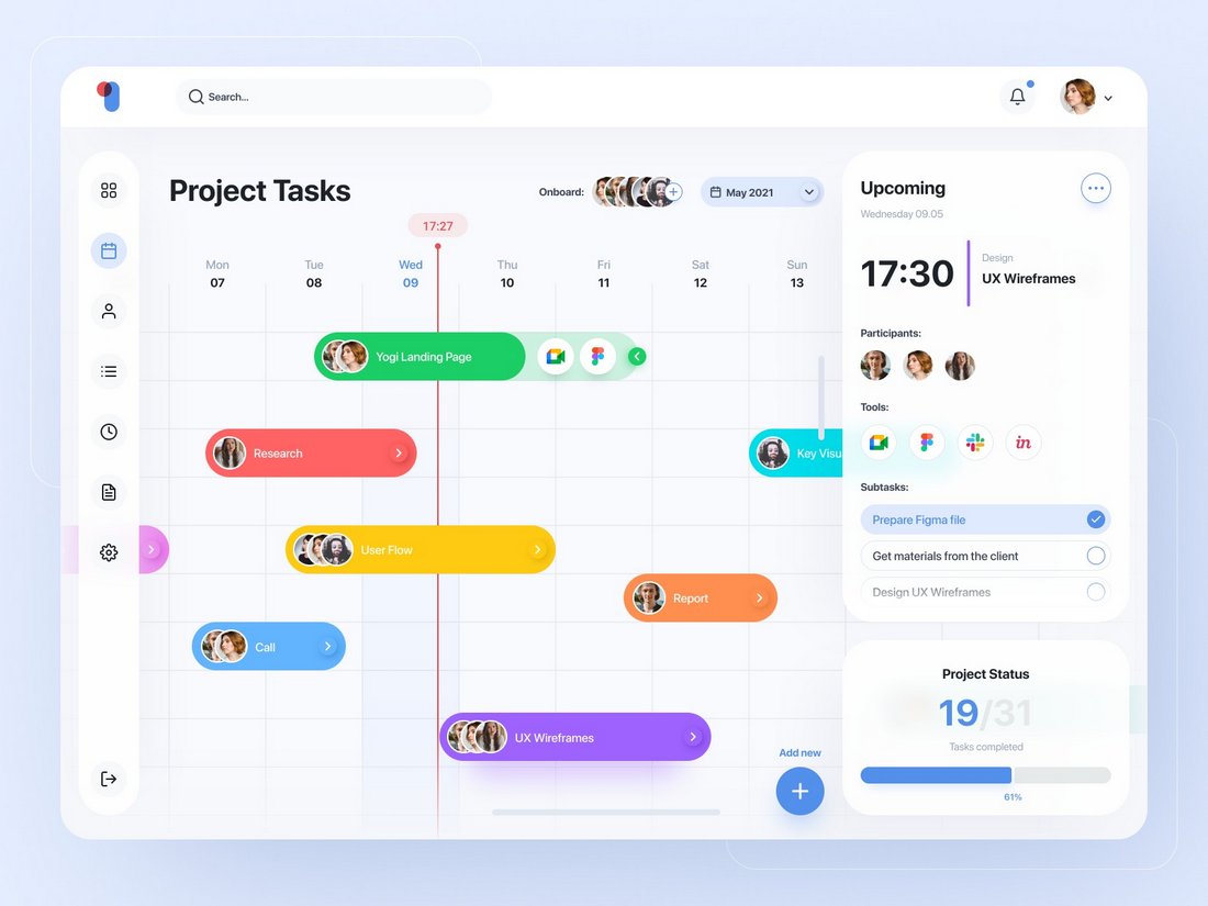 OFi Finance Dashboard Ui Light Sketch Template