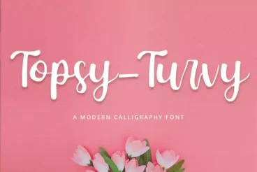 Topsy Turvy Feminine Cursive Font