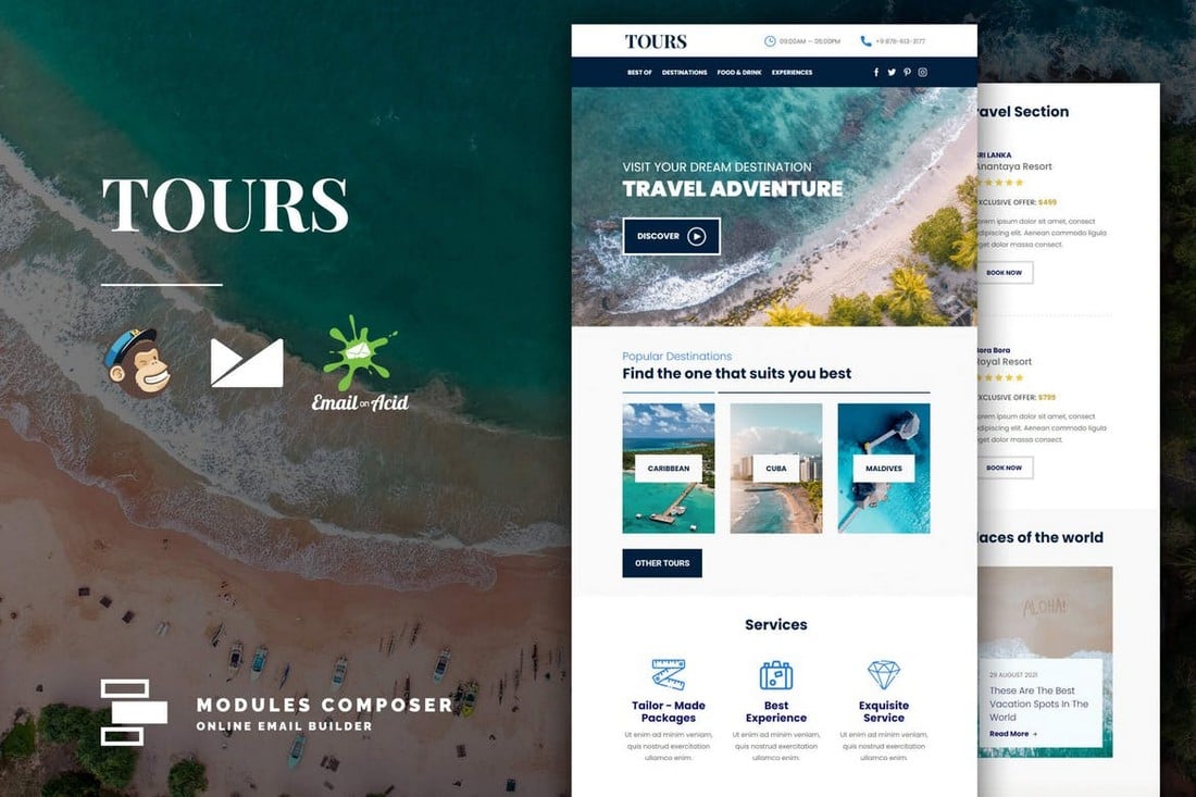 Tours - Book & Travel MailChimp Email Template