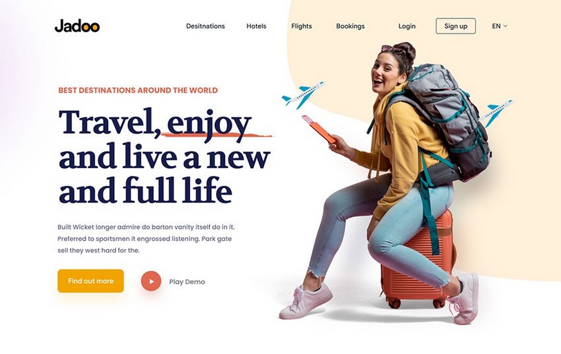 Travel-Agency-Free-Adobe-XD-Website-Template 20+ Best Adobe XD Website Templates (Free & Pro) design tips 