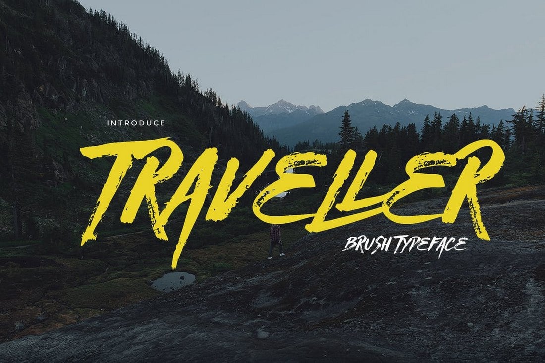 Traveller-Brush-Typeface 20+ Best Fonts for Flyers design tips 