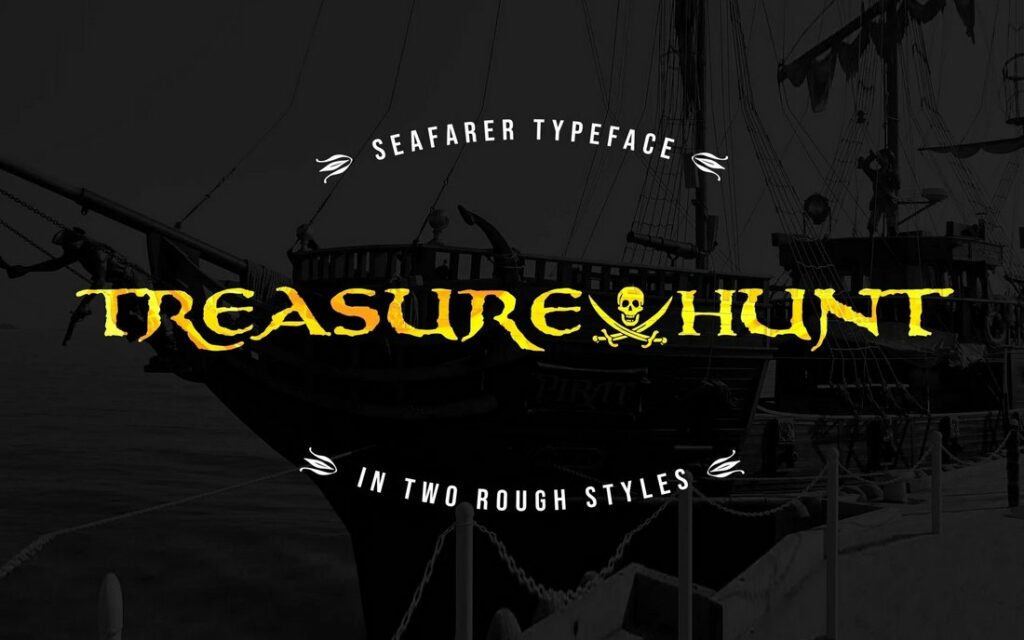 20 Best Pirate Fonts In 2024 Free Pro Design Shack   Treasurehunt Free Pirate Font 1024x640 