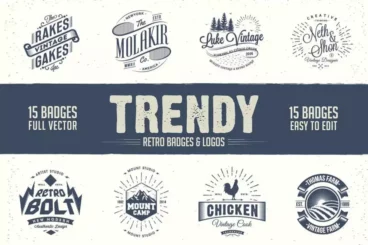 Trendy Retro Badges & Logo Templates