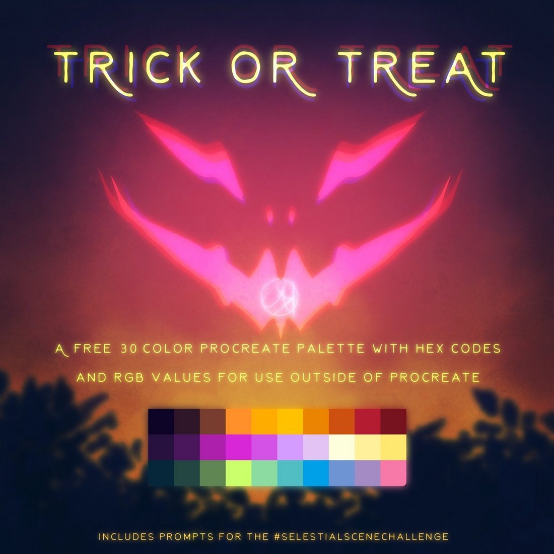 Trick or Treat - Free Procreate Color Palette