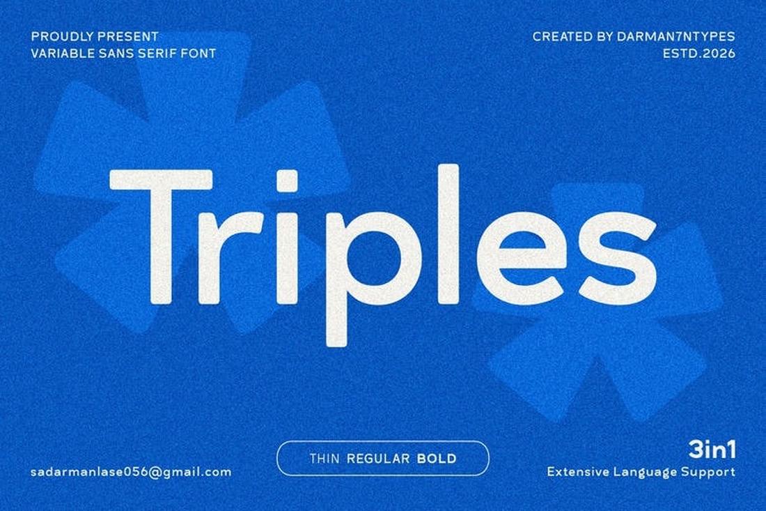Triples - Free Font for Brochures