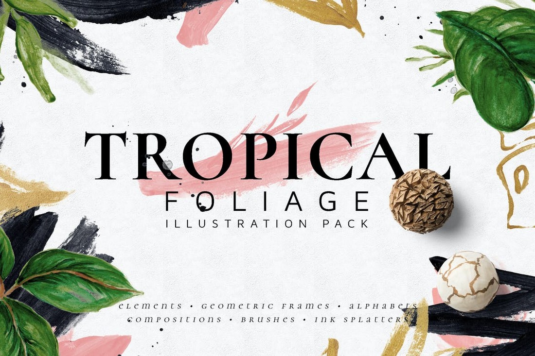 Tropical-Foliage-Illustration-Brushes-Pack 15+ Best Affinity Designer Brushes design tips 