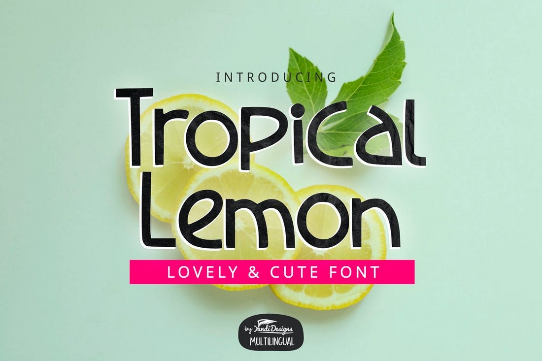 Tropical-Lemon-Font-For-Food-Videos 30+ Best YouTube Fonts (For Thumbnails + Videos) 2020 design tips 