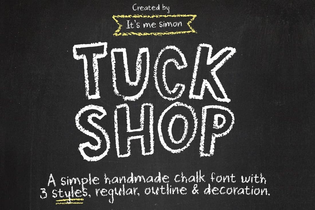 Tuck-Shop-Fun-Chalkboard-Font 15+ Best Chalkboard Fonts 2021 design tips 