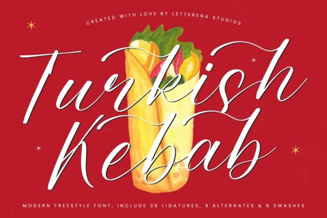 Kebab turco - Fuente turca gratuita_resultado