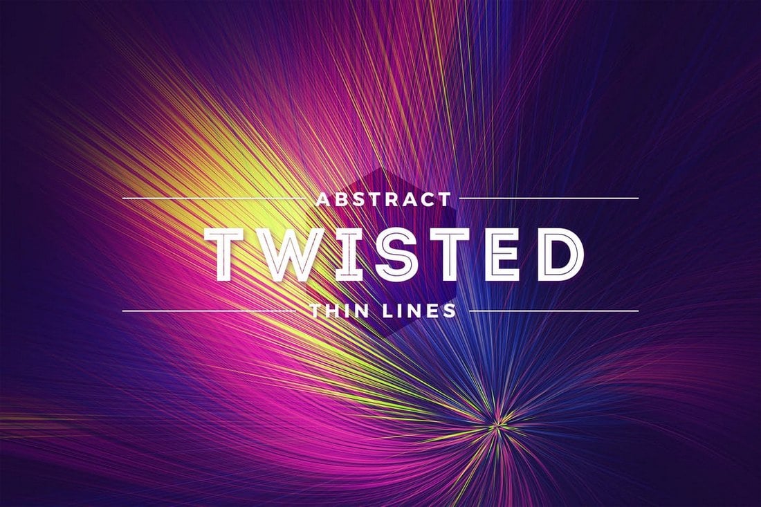 Twisted Thin Lines Colorful Background