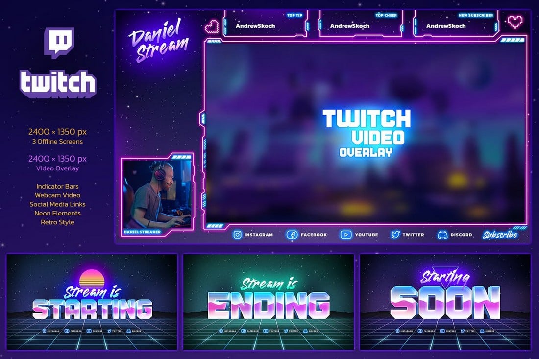 Twitch Gaming Kit Overlay Template