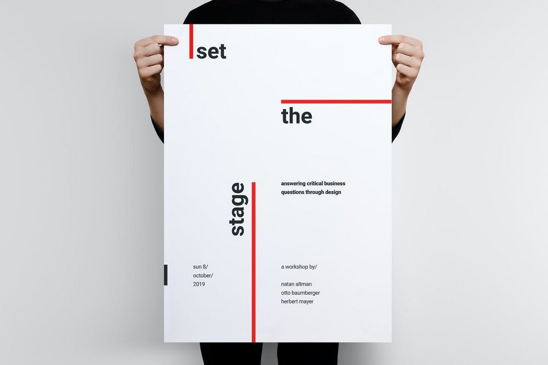 Typography-Poster-Template 10 Minimal Poster Design Examples (+10 Templates) design tips 