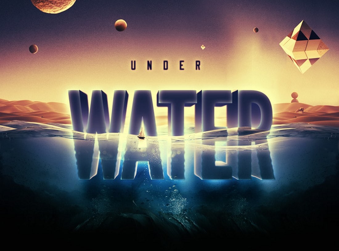 Underwater - Free Photoshop Text Effect