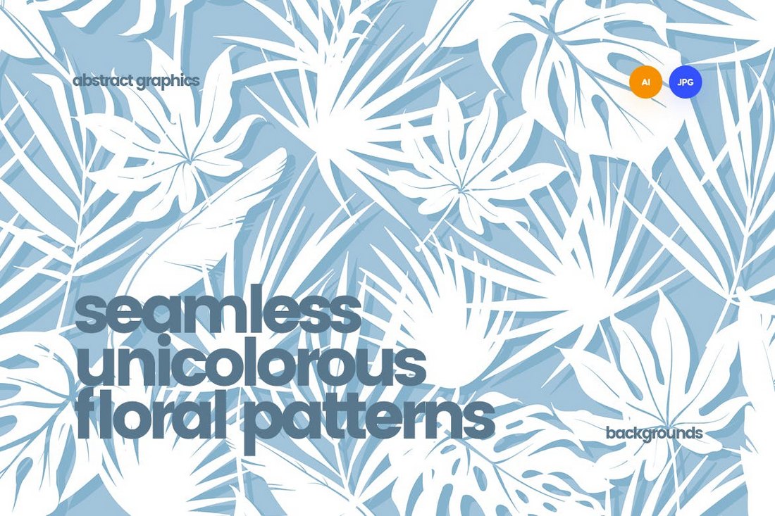 Unicolorous-Seamless-Floral-Patterns-Backgrounds 20+ Best Floral & Flower Background Textures design tips 