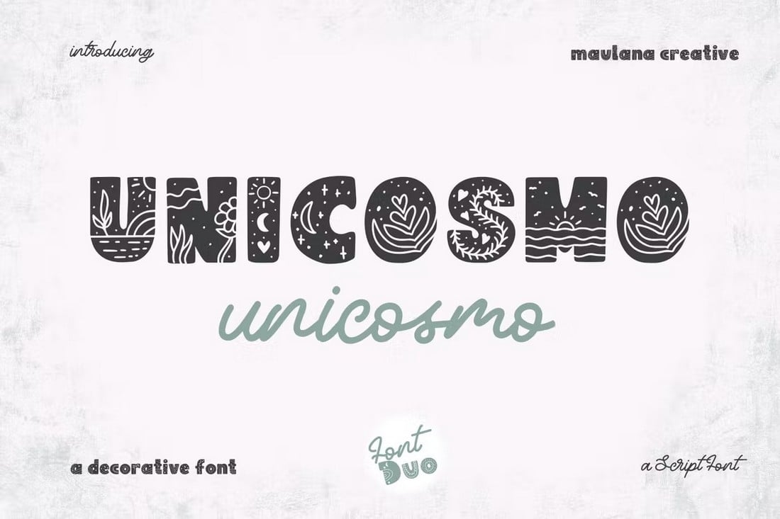 Unicosmo Decorative Sans Font Duo