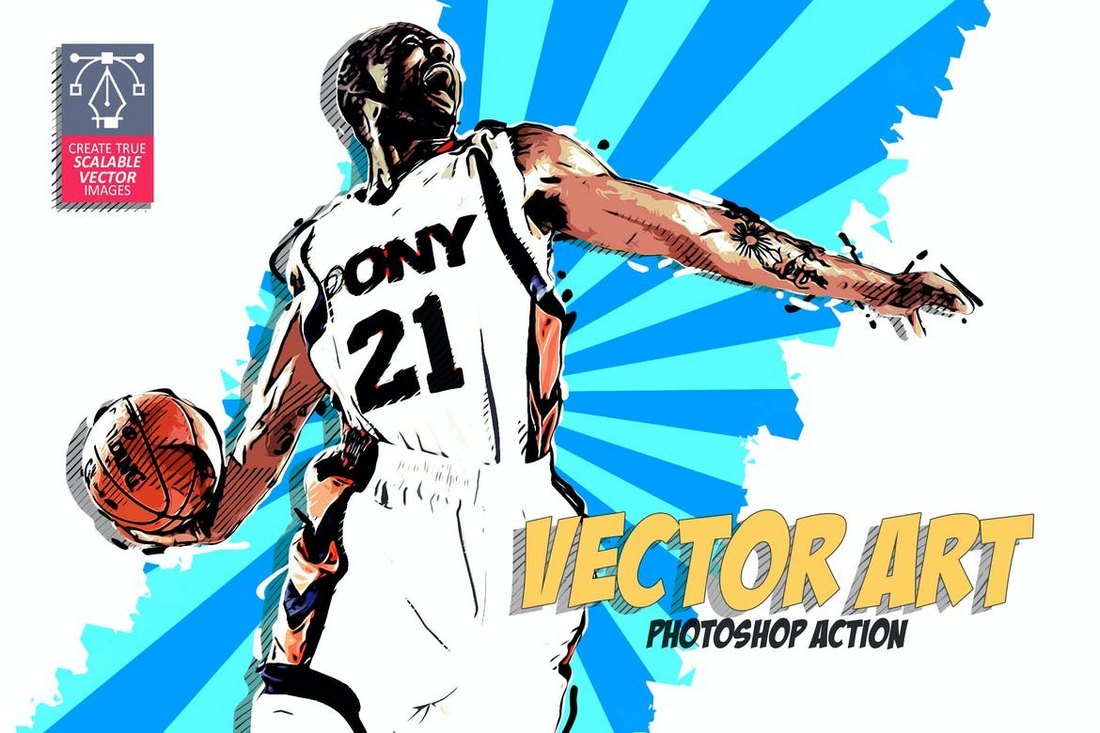 Vector Art Photoshop Action