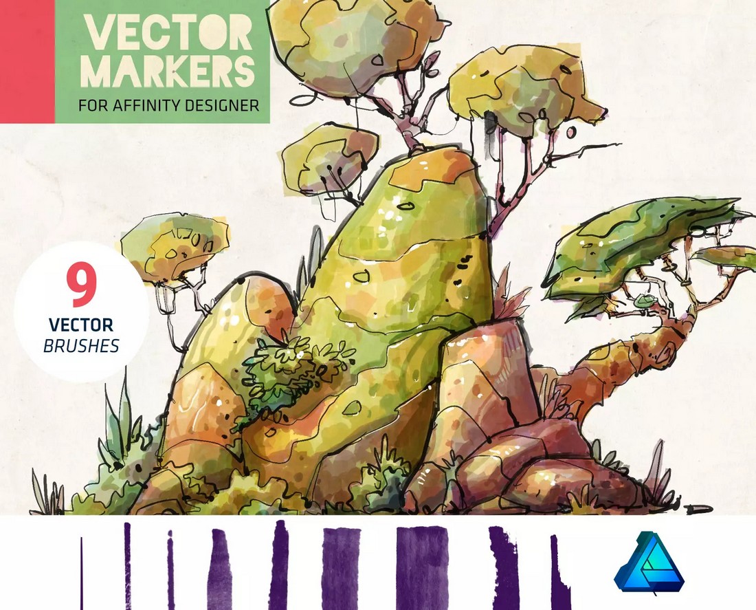 free vector brushes affinity designer