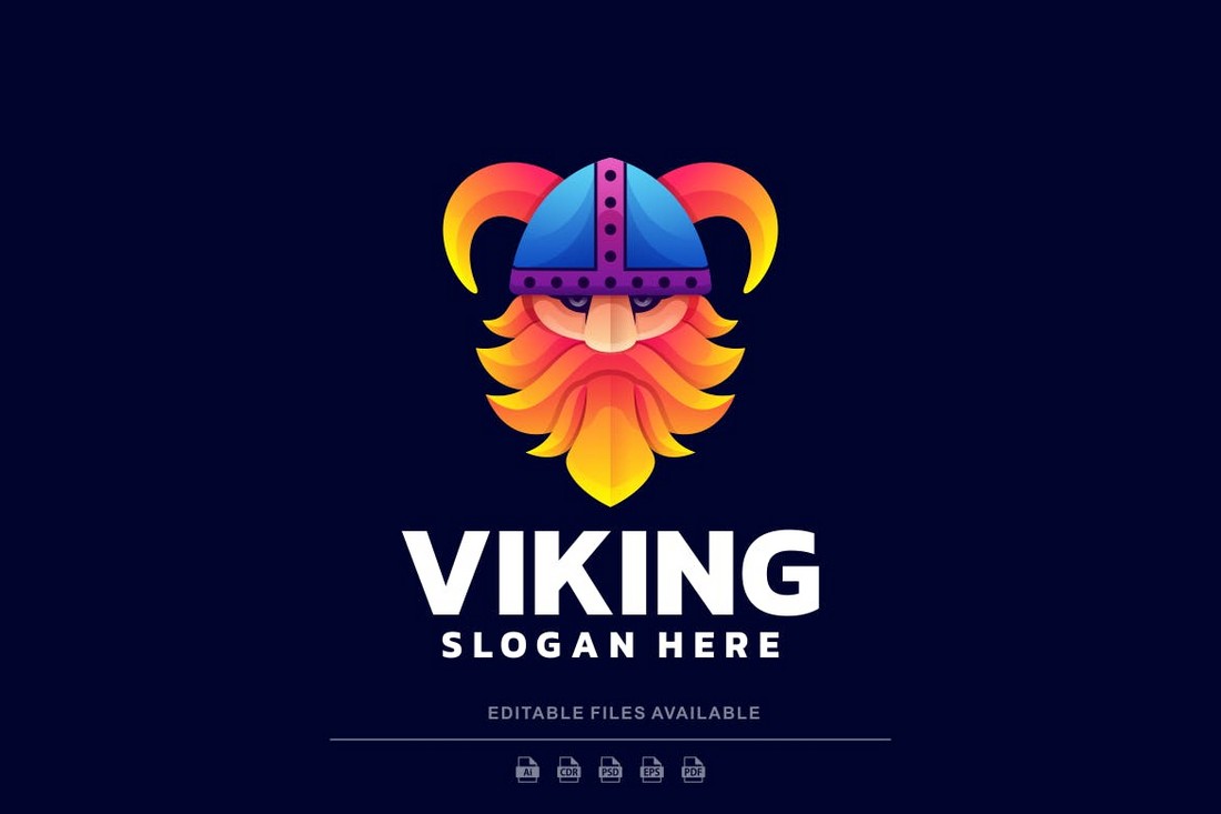 Viking-Colorful-Illustrator-Logo-Template 35+ Best Illustrator Logo Templates 2022 design tips 